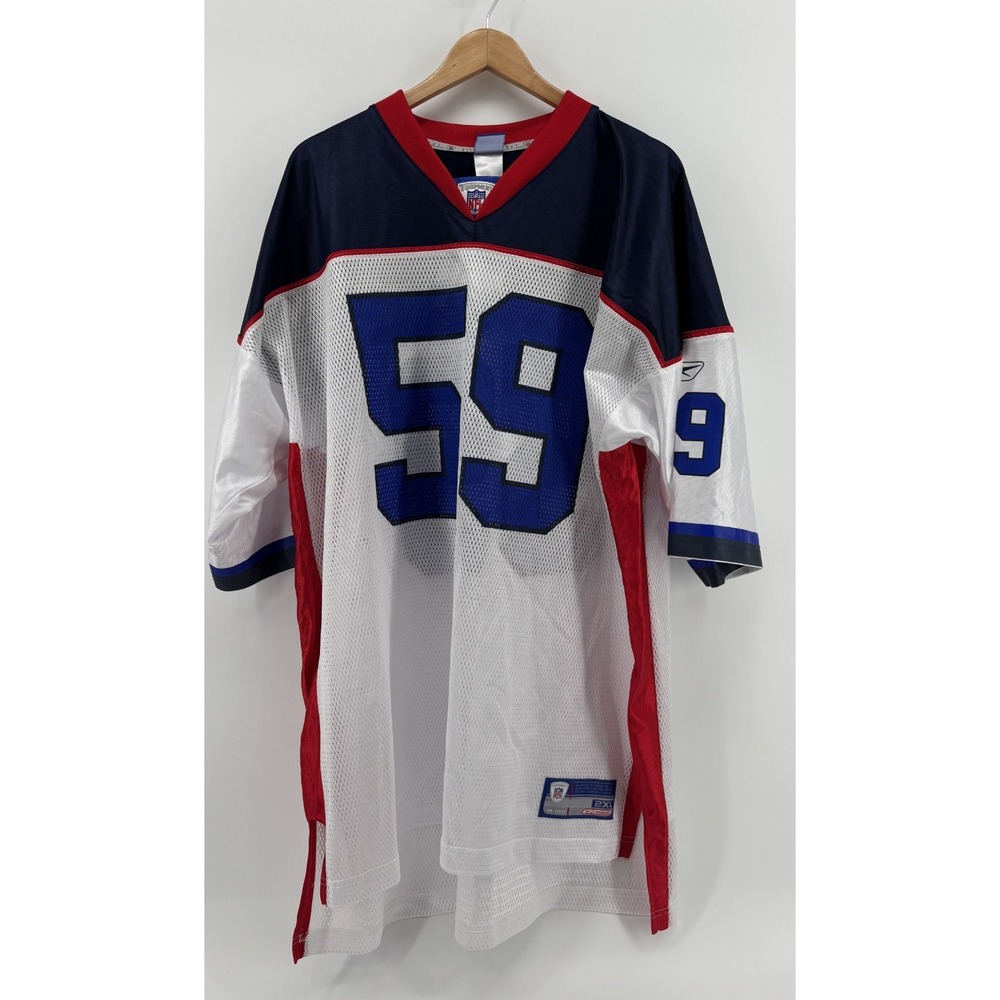 Reebok NFL Buffalo Bills London Fletcher 59 Jersey Mens 2XL White Vintage NWT